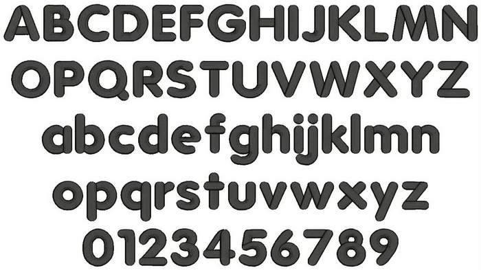 Round Block Font