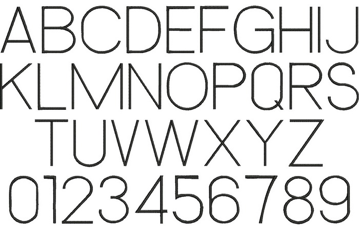 Slim Block Font