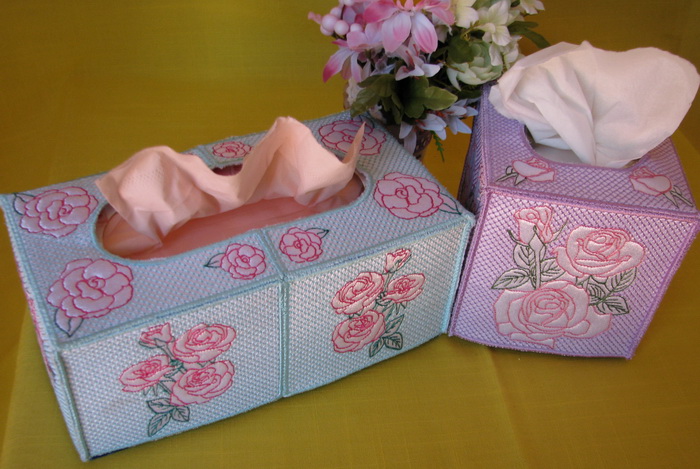 Rose Blossom Tissue Box Covers