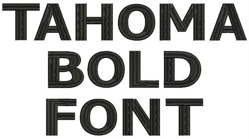 Tahoma Bold Font