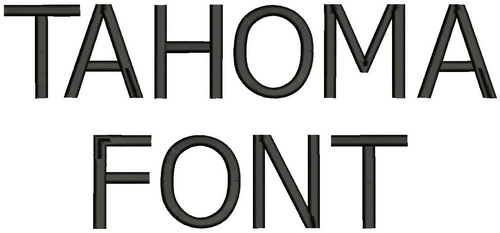 Tahoma Font