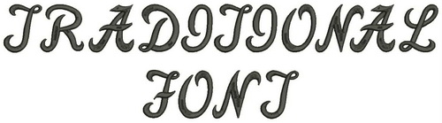 Traditional Font