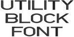 Utility Block Font