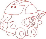 Chubby Cars Redwork Outlines