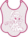 Its a Girl Trapunto Baby Bibs