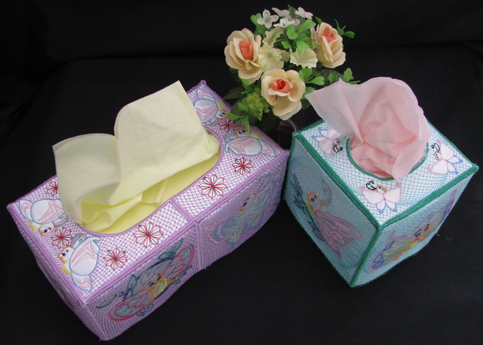 Butterfly Trapunto Tissue Box Covers