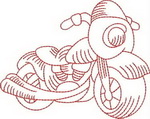 Redwork Chubby Motorcycles